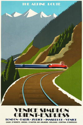 Venice Simplon Orient Express The Alpine Route Travel Wall Art - POSTER 20x30