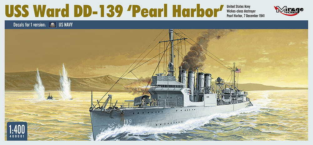 MIRAGE 40601 1:400 USS Ward DD-139 'Pearl Harbor 1941' US