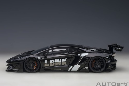 AUTOart 1/18 LIBERTY WALK LB-WORKS Lamborghini Aventador Limited Black 79244 New - Picture 3 of 12