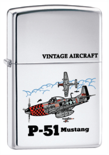 US Army P-51 Mustang WWII Vintage Military Aircraft Chrome