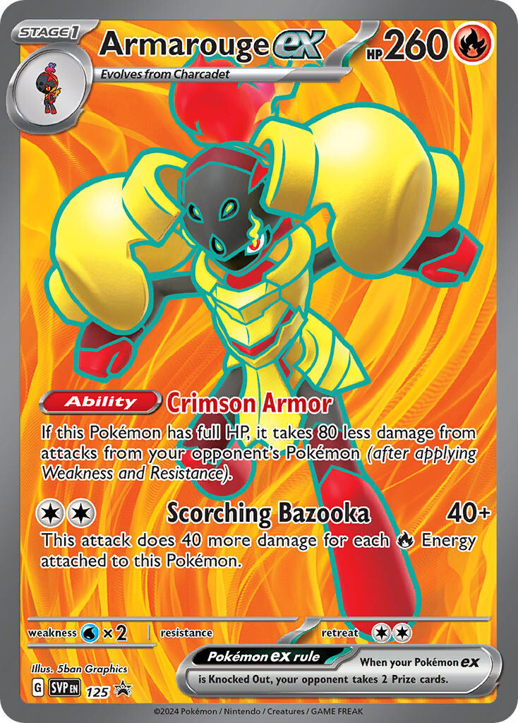 armarouge pokemon card Pokémon ARMAROUGE ex SVP 125 - Full Art Holo Black Star Promo - NM/M