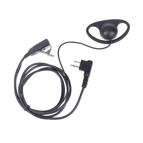 2 Pin D-Shape Earpiece Headset MIC PTT Mic Earpiece Earphone for Baofeng - Zdjęcie 6 z 10
