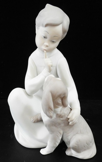 lladro figurines boy with dog