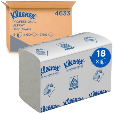 KIMBERLY-CLARK PROFESSIONAL Kimberly Clark Kleenex Papier-Handtücher Falt-Handtuch weiß 2700 Blatt 4633