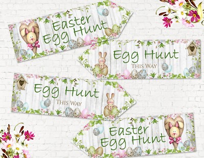 4er Set Frühlingsblüte Ostern Eierjagd Dekoration Pfeile 