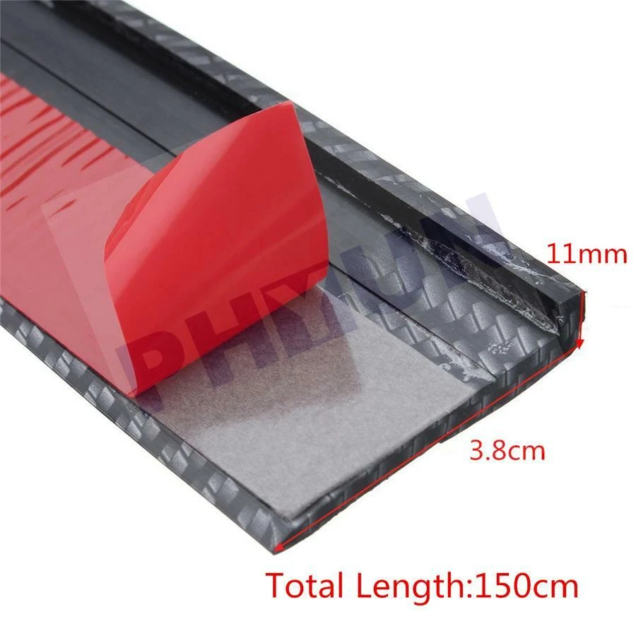 2X 59" Carbon Look Car Fender Lip Flare Wheel Moulding Trim Protector Universal - Image 4 of 4