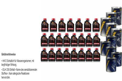 23L Motoröl Motul 8100 X-clean+ 5W30 5xLeak-Stop+Motor Flush