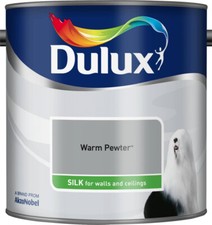 Dulux Silk Interior Walls & Ceilings Emulsion Paint 2.5L - Warm Pewter
