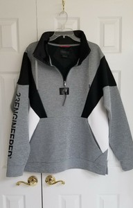 Nike Air Jordan 23 diseñado Cuarto de Cremallera Suéter Gris Negro Blanco  para Hombre L | eBay