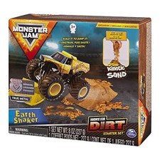 Monster Jam Earth Shaker Dirt Starter Set with Kinetic Sand 1:64 Die-Cast Truck