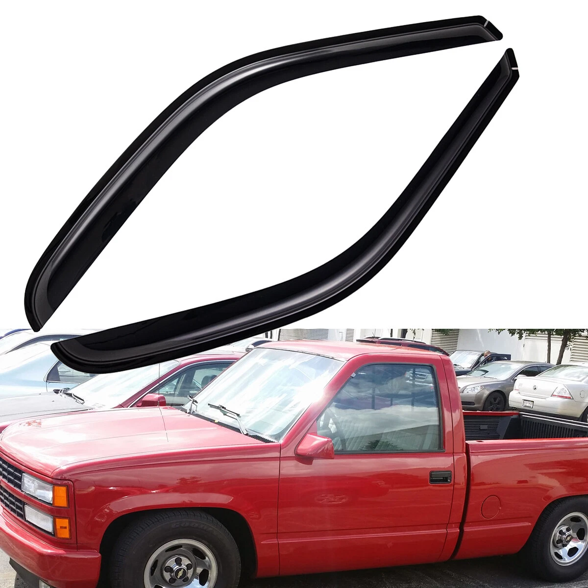 Protectores De Lluvia Con Visera Para Chevy Suburban C1500 1992-1999 – Color Humo Oscuro, 4 Piezas