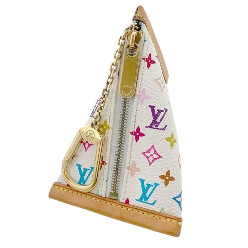 Louis Vuitton Berlingo Münzetui M58028 Monogram Multicolor Blanc Original
