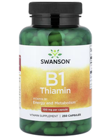 Swanson – Vitamin B1 100 Mg – 250 Kapseln – Thiamin – Vitamin B-1