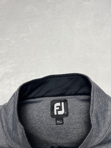 FootJoy FJ Golf Vest Mens Size Large Gray 1/4 Zip Pullover Sweater Sleeveless - Picture 3 of 10