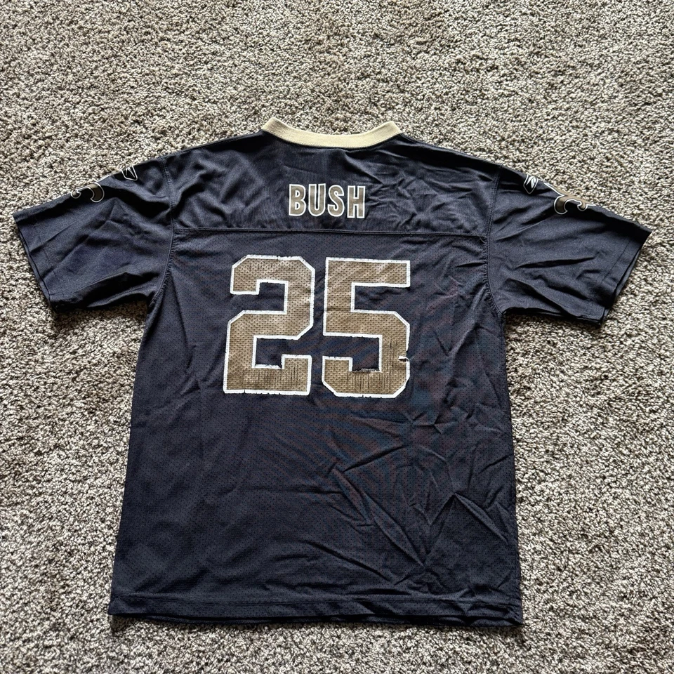 Camiseta deportiva vintage Reggie Bush Reebok Saints niños jóvenes XL Foto 3 de 4