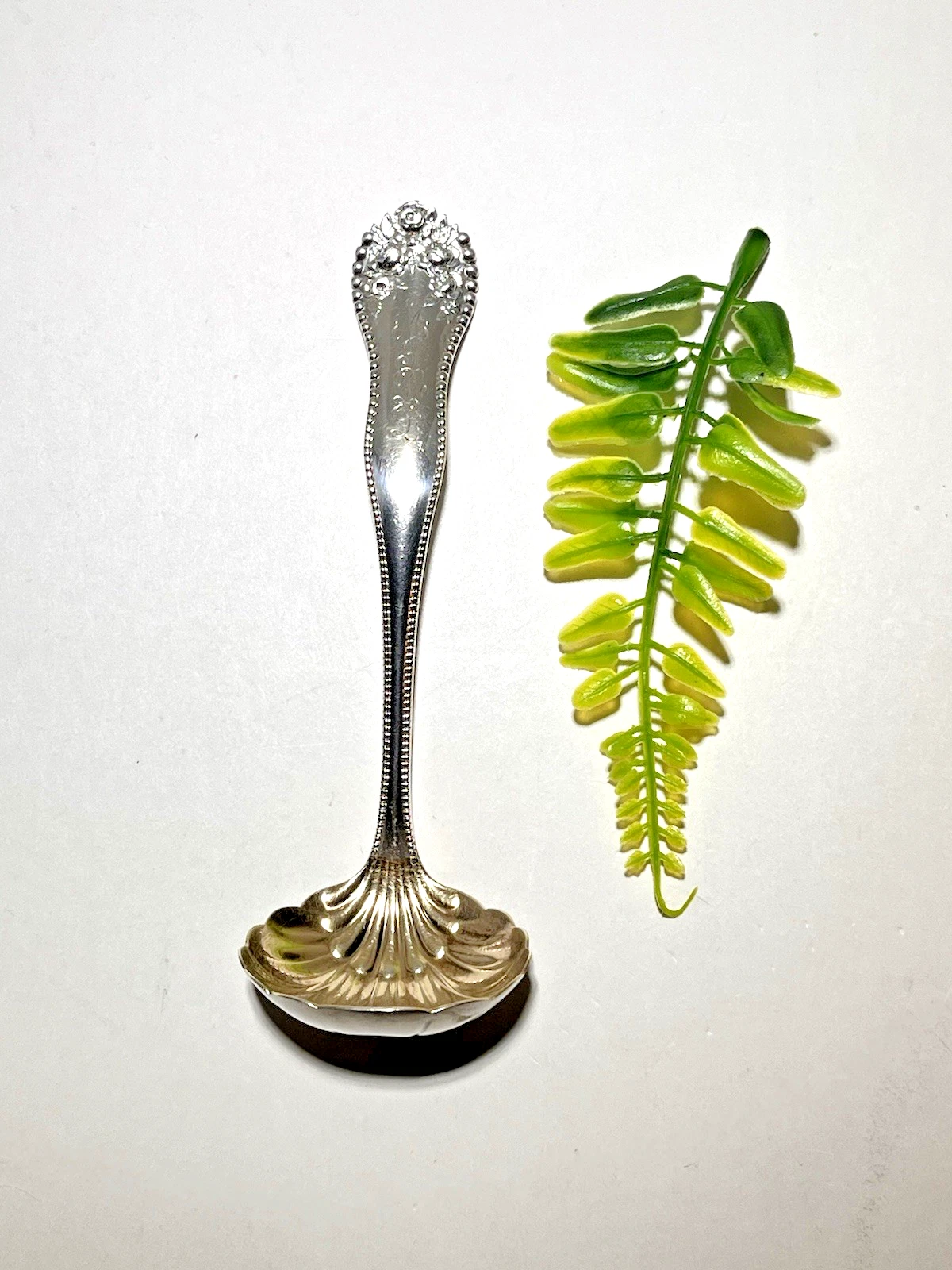 Gorham Sterling Silver Lancaster Gold Wash Sauce Ladle 33.5Gr 5-1/2" Lg W/Mono