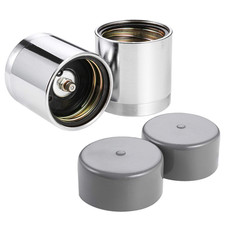 1.98 Inch Bearing Protectors with Protective Bras for Trailer Boat, Chromed, Pai