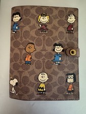Coach X Peanuts Notebook In Signature Canvas W/ Peanuts Gang NeW u