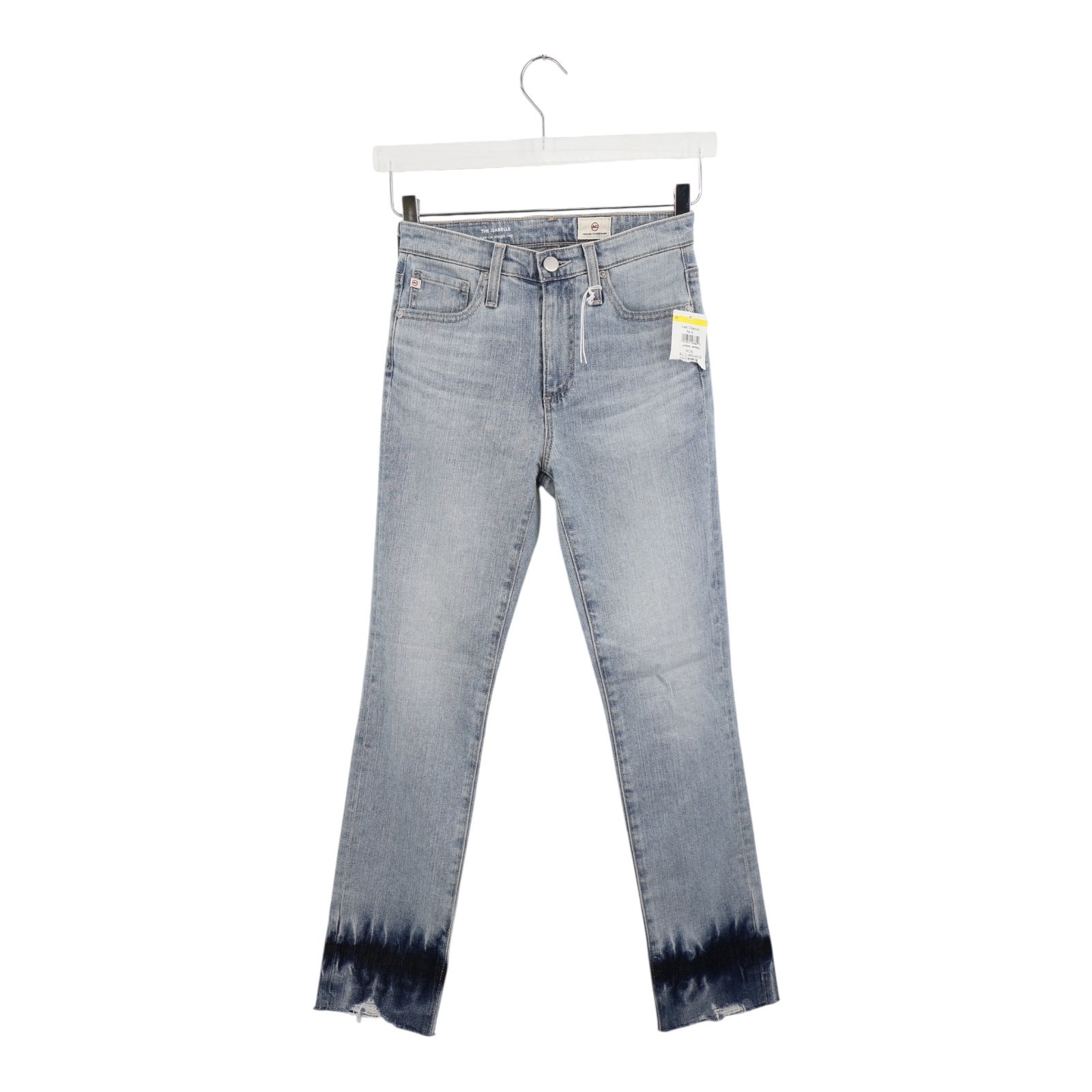 AG Adriano Goldschmied The Isabelle  High Rise Straight Crop Jeans Size 24 Ombre