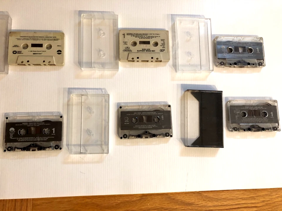 Vtg 20 Cassette Tapes Assorted Collection Rock Metal Hair Band Led Zeppelin Foto 4 de 4