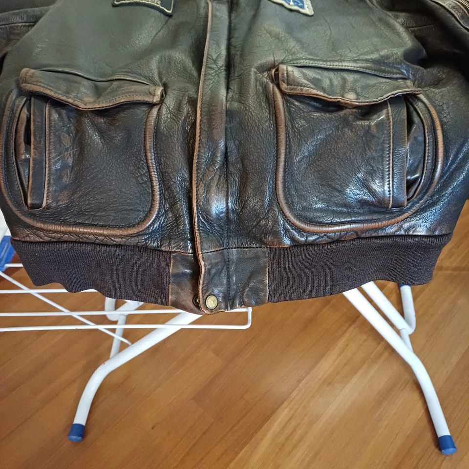 Giubbotto Pelle Uomo Aereonautica Militare Frecce Tricolori Tg 52 - Immagine 2 di 4