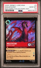 2022 DISNEY LORCANA PROMO #5 MALEFICENT - MONSTROUS DRAGON PSA 10