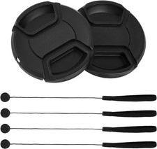 2 Pack 55mm Snap-On Center-Pinch Lens Cap, Extra Strong Springs, Camera Lens