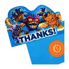 Skylanders Evergreen Thank You Cards Birthday Party Supplies 8 Per Package New