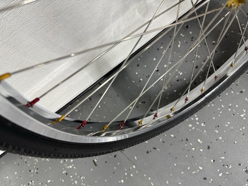 24” Bmx Wheel Set, Chris King 36H Hubs, Sun Rhynolite Rims, Gold DT Swiss Race - Bild 4 von 7