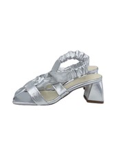 Other brands ALM SUNNY LEATHER SANDALS Square toe sandals 36 Metallic silver Cow