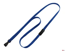 100 Royal Blue 3/8" Breakaway Lanyards w/Wide Plastic Hook [2137-4745]
