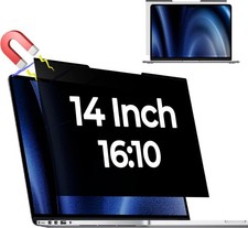 Magnetic Laptop Privacy Screen for 14 Inch 16:10 Aspect Ratio, Removable, Anti G