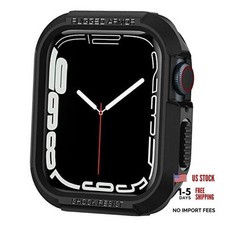 Rugged Armor Protector Designed for Apple Watch Case 45mm/44mm Series Black