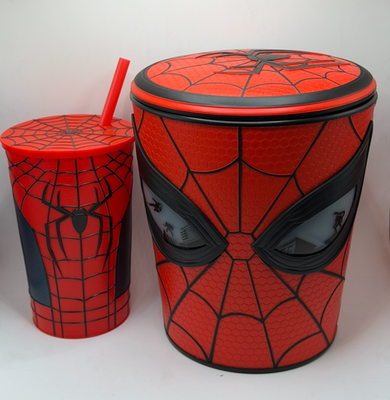 Spider-Man Brand New Day Head Premium Popcorn Bucket Web Cup Combo