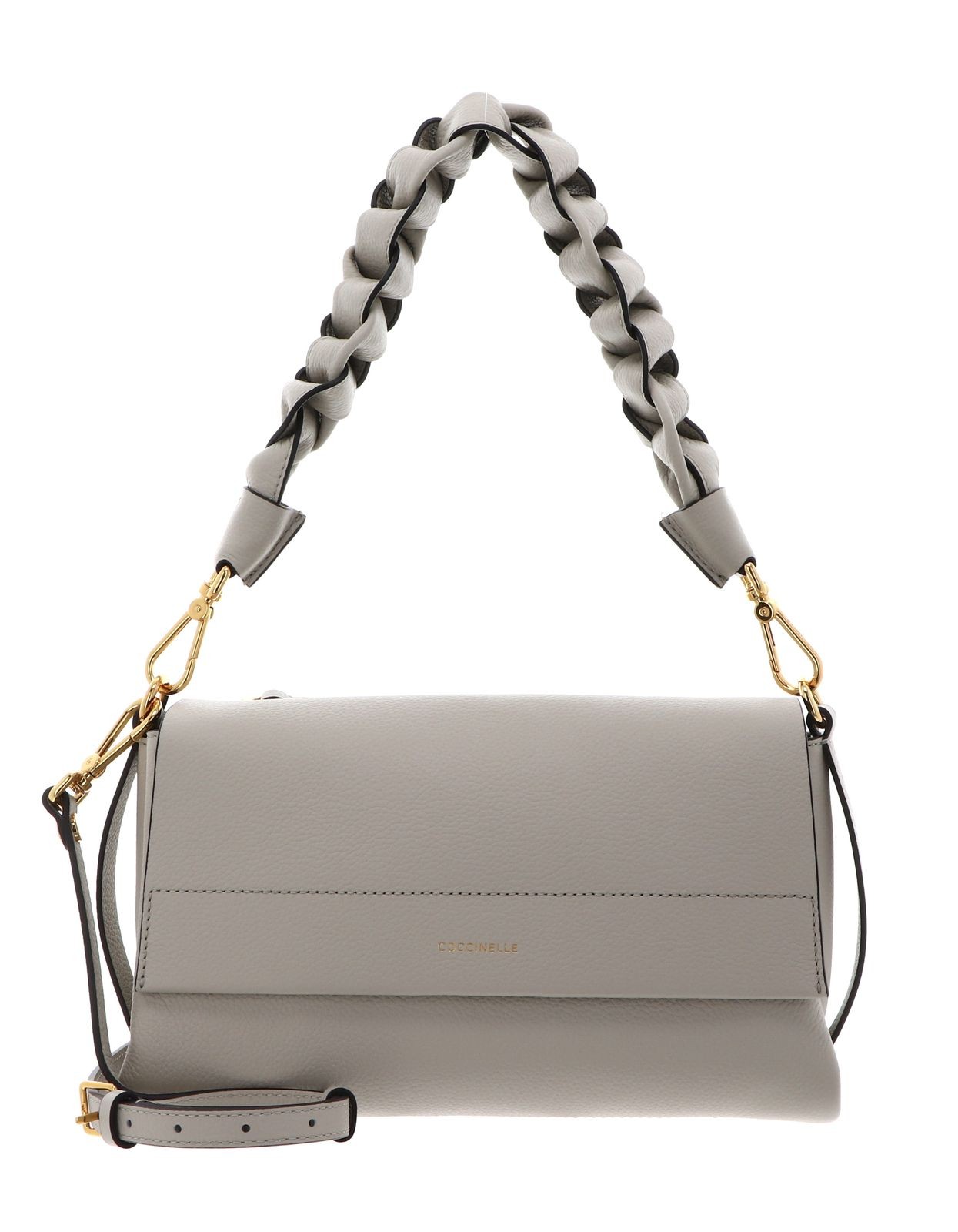 COCCINELLE Boheme Grana Double Shoulder Bag Eucalipto / Fango
