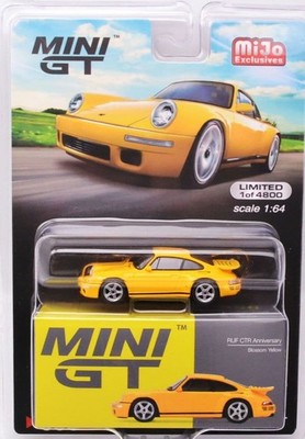 MINI GT MiJo Porsche RUF CTR Anniversary Blossom Yellow LHD Limited