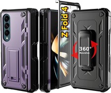 Samsung Galaxy Z Fold 4 Case with S Pen Holder, Belt Clip Holster, Kickstand