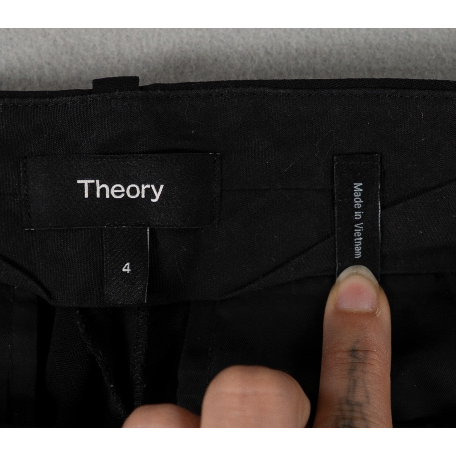 Theory Womens Testra O Sevona Slim Fit Virgin Wool Blend Dress Pants Black 4 image 2