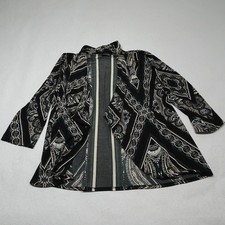 Chico's Travelers Sz Small 0 Cardigan Open Style Lightweigh Jacket 3/4 Sleeve