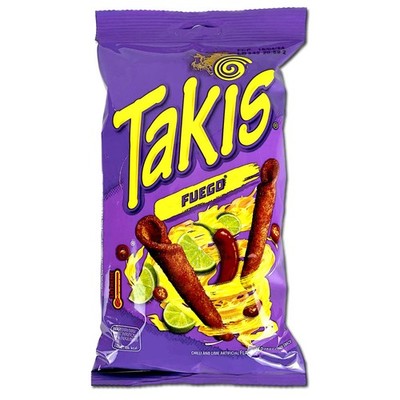 (27,40 /1kg) Takis Fuego, scharfe Chips, 100g Beutel