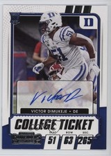 2021 Panini Contenders Draft Picks College Ticket Victor Dimukeje #317 Auto 03xg