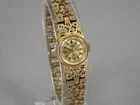 Vintage Seiko Watch Women Manual Wind Dainty 23mm Gold Tone Clasp Band 6.5"