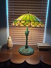 Antique Bradley & Hubbard  Leaded Glass Lamp   Handel - Tiffany Studios Period