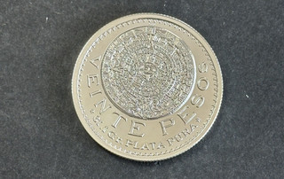 1 Troy Oz Silver Mexican 20 Pesos Coin