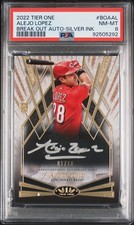 ALEJO LOPEZ 2022 Topps Tier One RC Break Out AUTO SILVER INK 🔥01/10 BOA PSA 8