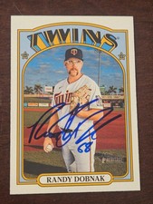 2021 b Topps Heritage RANDY DOBNAK  Twins In-Person Signed AUTO Autographed