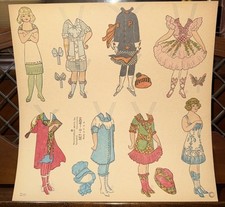 Vtg 1920 Paper Dolls UNCUT McLoughlin Bros Set D 4010 Springfield Massachusetts