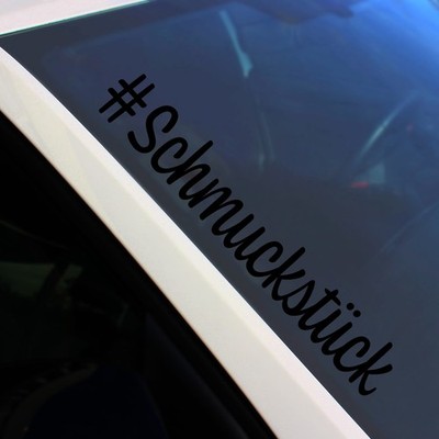 Frontscheibenaufkleber Schmuckstück Schwarz Glanz Sticker Tuning Auto FS112