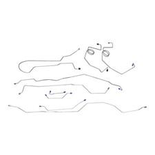 1977 F250 Highboy Ford Truck Complete Brake Line Set Kit Long 4wd Power Disc Oe