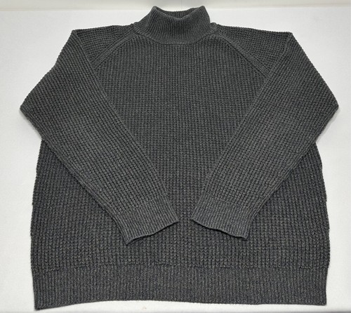LL Bean Men's Submariner Sweater Size L 100% Organic Cotton Waffle Knit 514888 - Picture 3 of 6